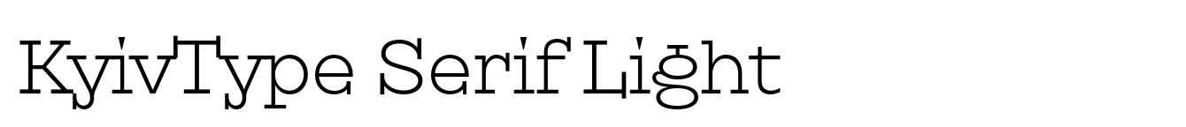 KyivType Serif Light